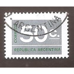 ARGENTINA 1976 (MT1063) CIFRAS:  $0,50  TIZADO FLUO,  USADA