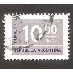 ARGENTINA 1976 (MT1044b) CIFRAS  DE $10, MATE FLUO, LILA,USA