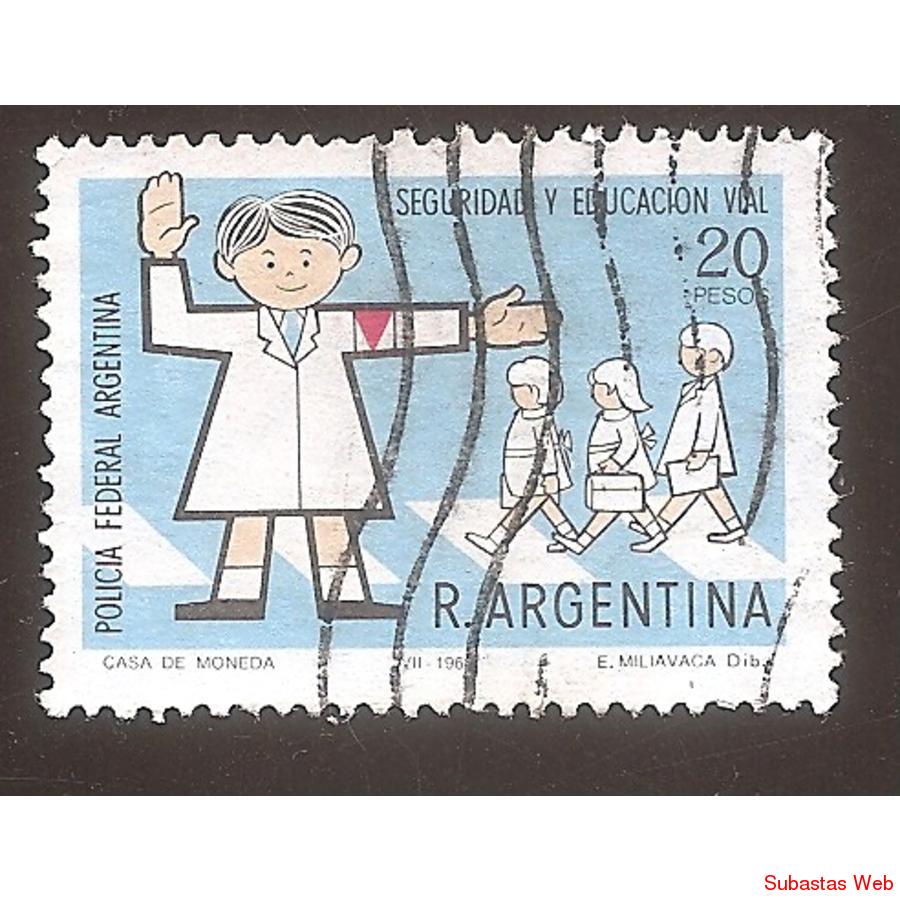 ARGENTINA 1968 (MT815) SEGURIDAD VIAL,  USADA