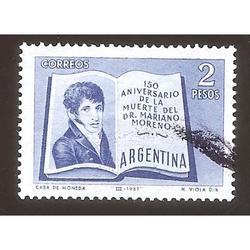 ARGENTINA 1961 (MT637) MUERTE DE MARIANO MORENO,  USADA