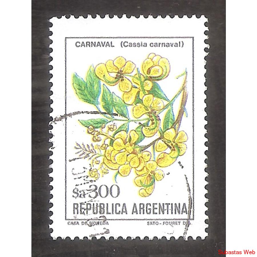 ARGENTINA 1984(1499) FLORES ARGENTINAS: CARNAVAL  FLUO USADA