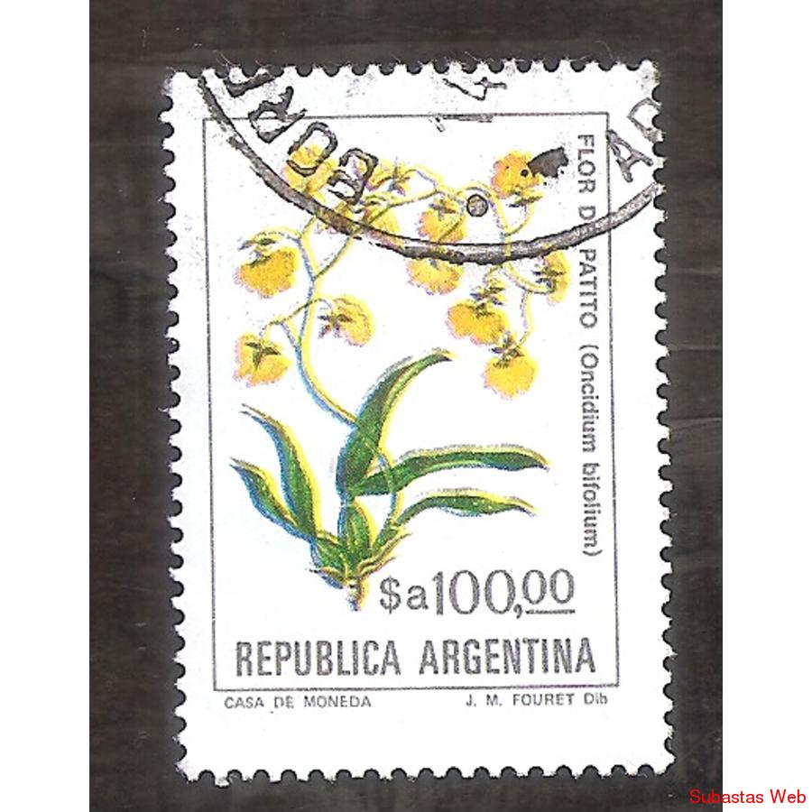 ARGENTINA 1984(1498) FLORES ARGENTINAS: PATITO FLUO  USADA