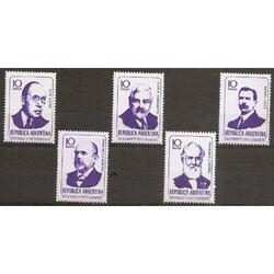 Argentina 768/2 Gj 1392/6 Científicos Mint Año 1966