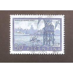 ARGENTINA 1954(546Ab) PROC Y RIQ: PUERTO BUENOS AIRES MATE U