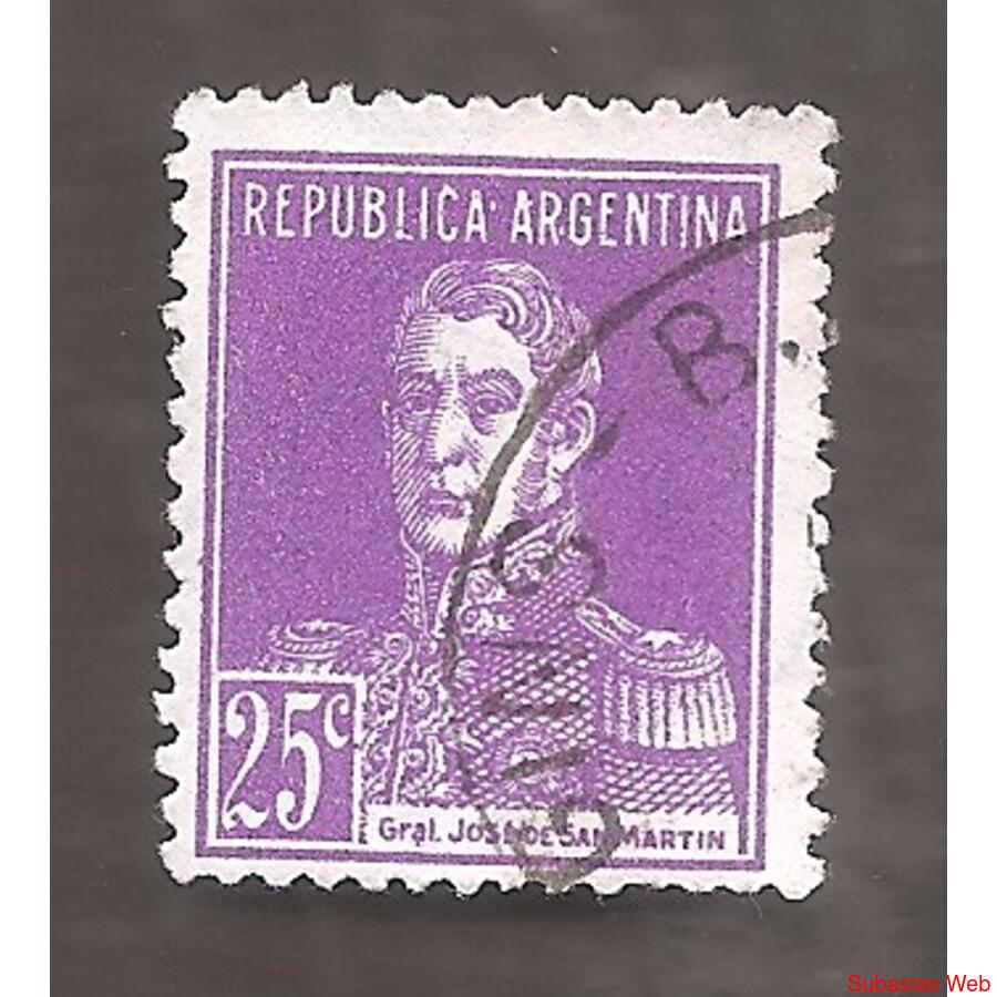 ARGENTINA 1923(306) SAN MARTIN SIN PUNTO  USADA