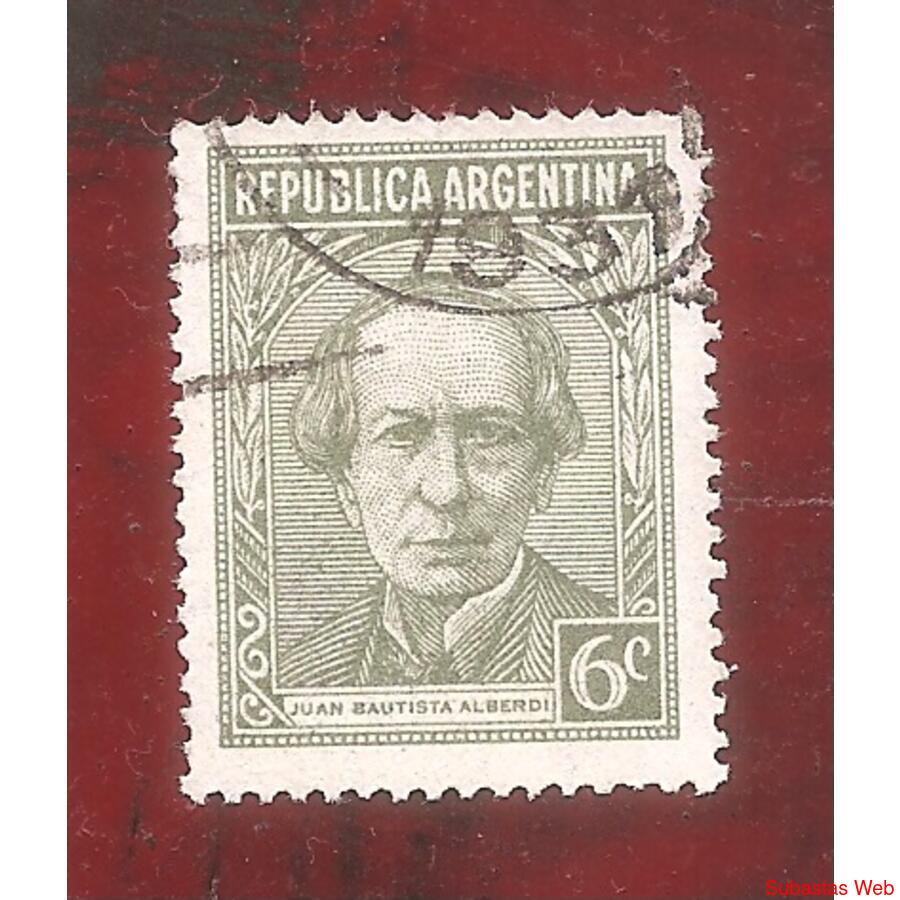 ARGENTINA 1935(369) PROC. Y RIQUEZAS: ALBERDI  USADA