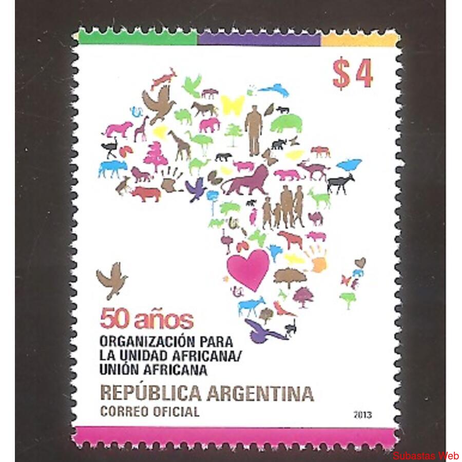 ARGENTINA 2013(3985) POR LA UNIDAD AFRICANA,  MINT
