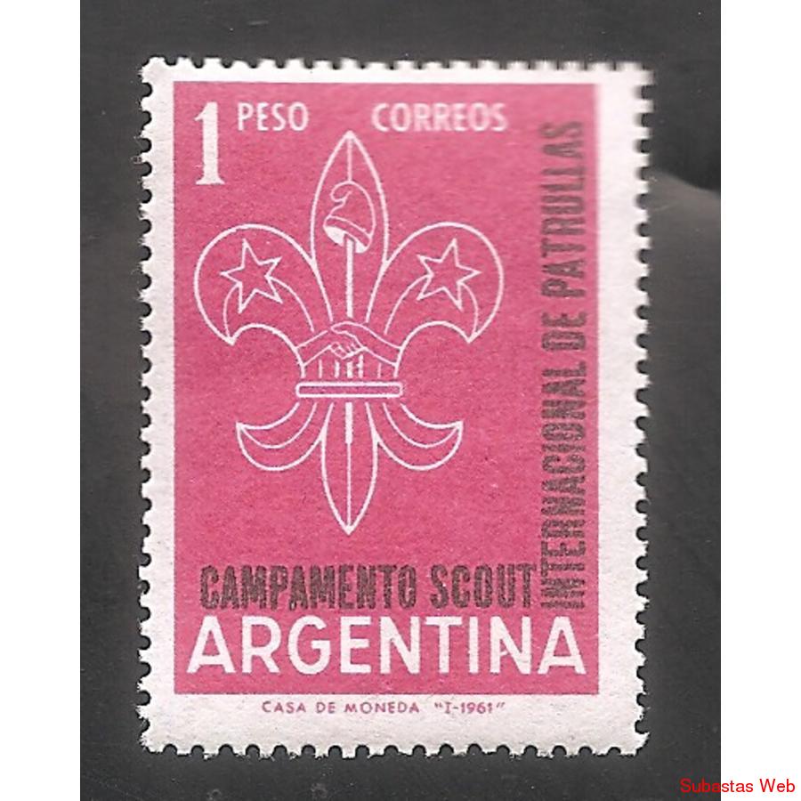 ARGENTINA 1961(633GZ29) CAMPAMENTO PATRULLAS VARIEDAD GZ29