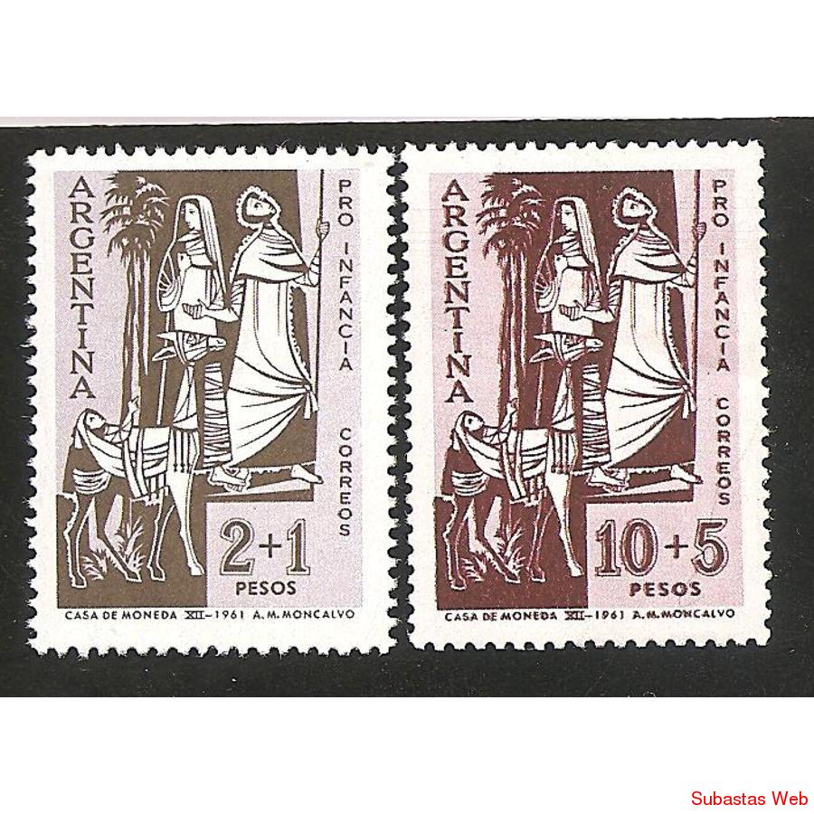 ARGENTINA 1961(653-54) PRO INFANCIA