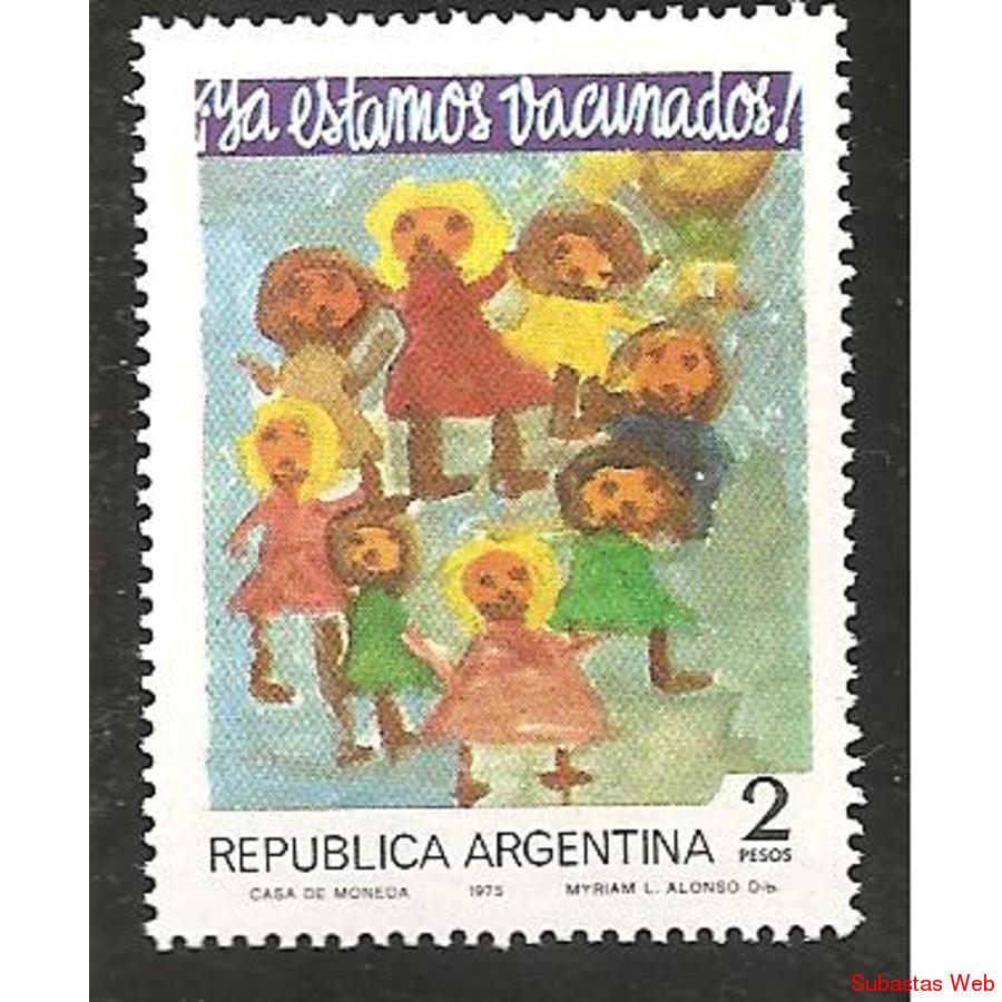 ARGENTINA 1975(1004) DIBUJOS INFANTILES  MINT