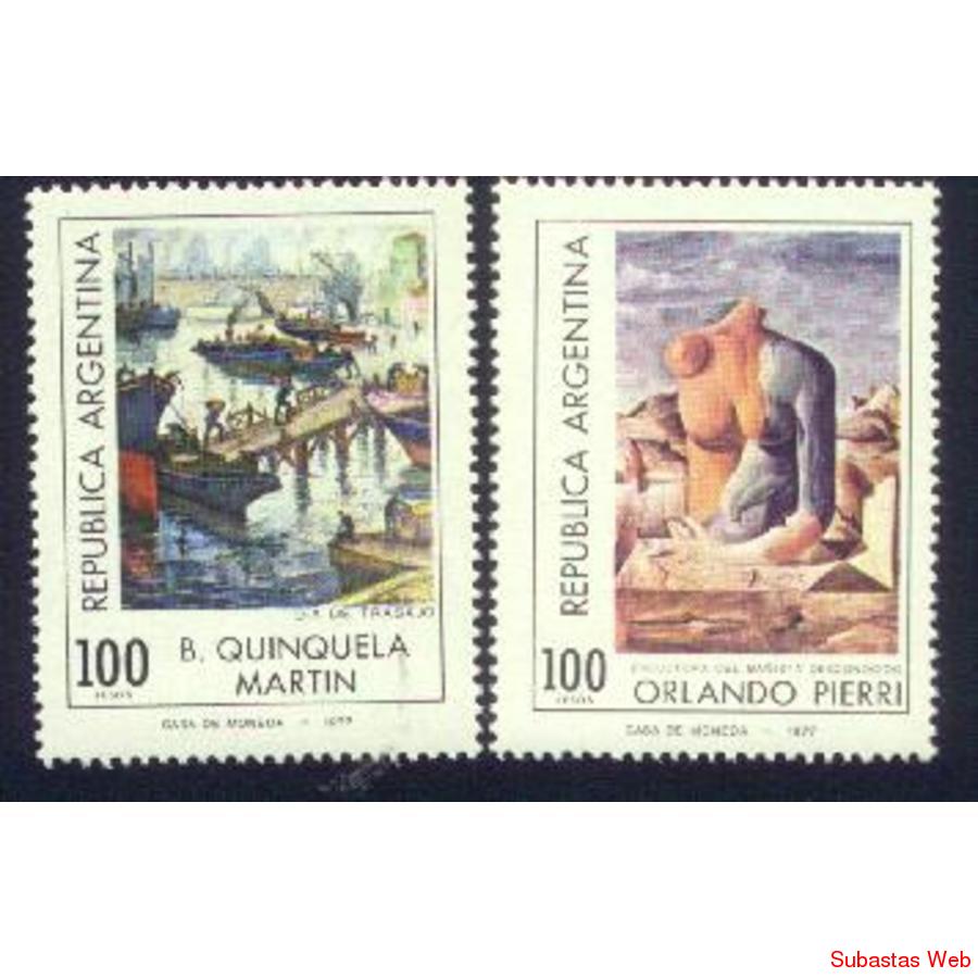 ARGENTINA 1978(1116-17) PLASTICA ARGENTINA CUADROS