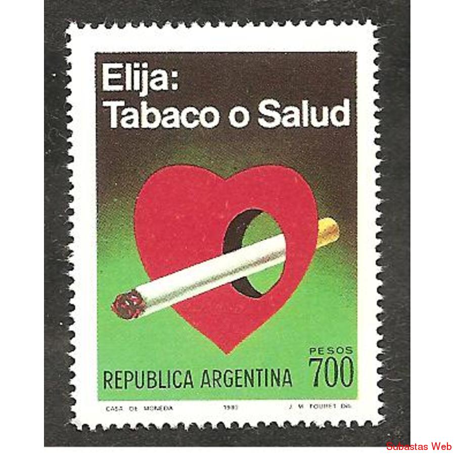 ARGENTINA 1980(1259)  TABACO O SALUD MINT