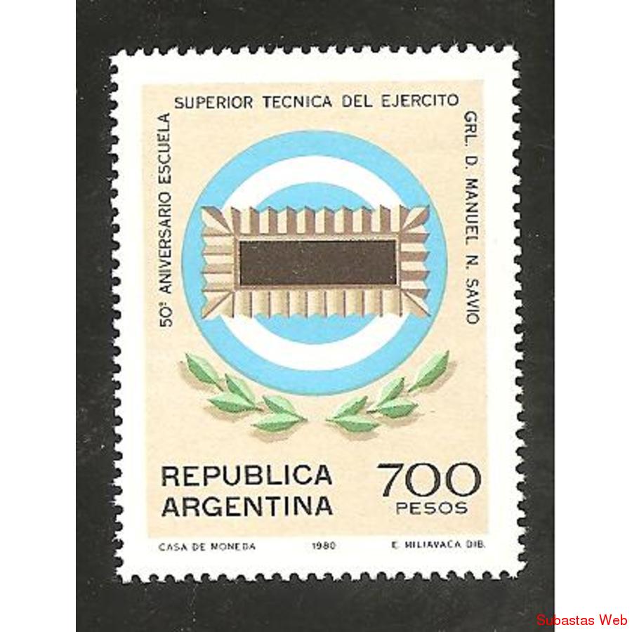 ARGENTINA 1980(1276) ESCUELA SUPERIOR DEL EJERCITO MINT