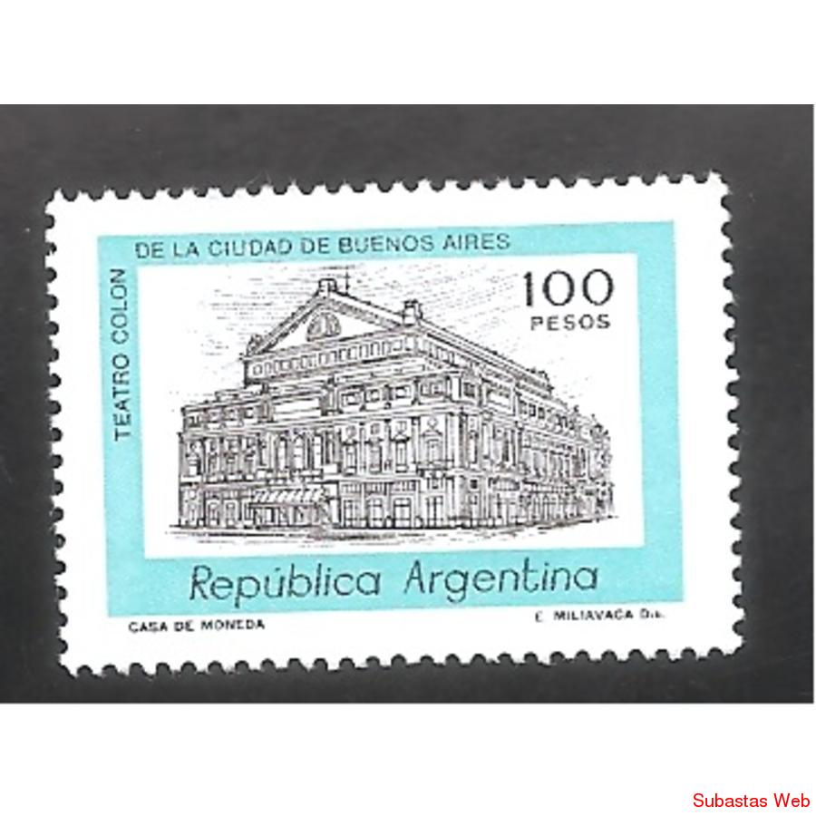 ARGENTINA 1981(1288) CORREO ORDINARIO TEATRO COLON MINT