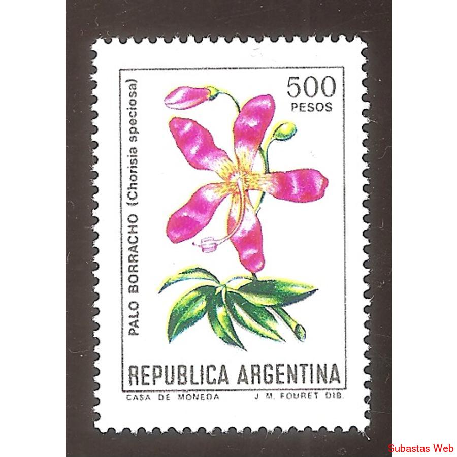 ARGENTINA 1982(1337) FLORES: PALO BORRACHO FLUORESCENTE MINT