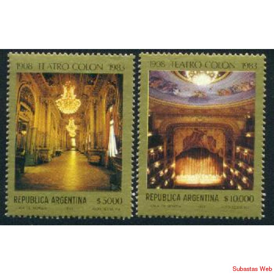 ARGENTINA 1983(1397-98) 75 ANIVERSARIO  DEL TEATRO COLON