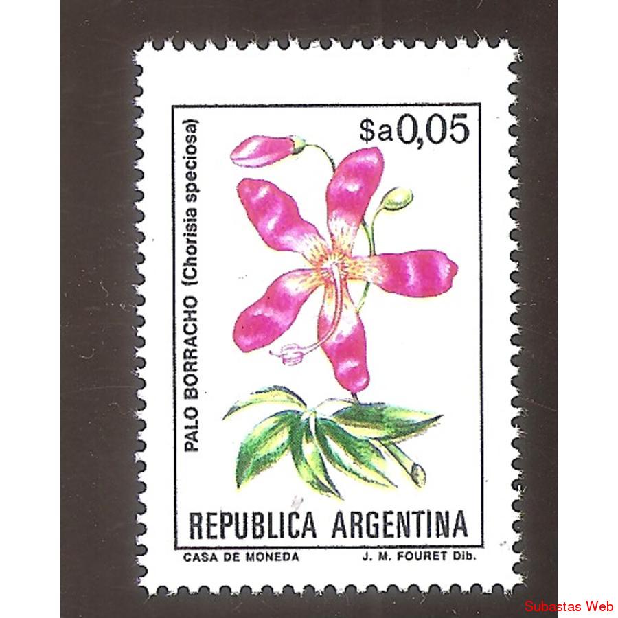 ARGENTINA 1983(1408) FLORES: PALO BORRACHO TIZADO FLUORESCEN