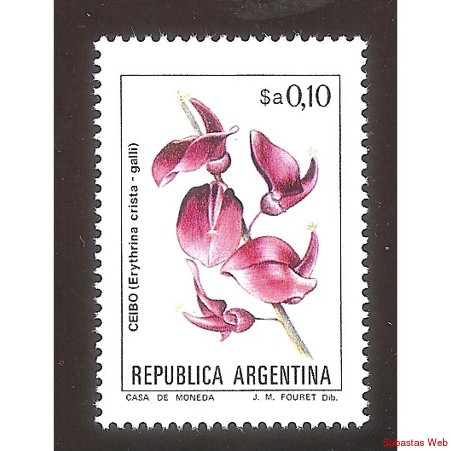 ARGENTINA 1983(1409) FLORES; CEIBO FOSFORESCENTE MINT