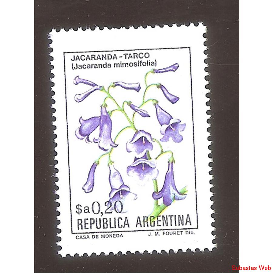 ARGENTINA 1983(1410) FLORES: JACARANDA FOSFORESCENTE MINT