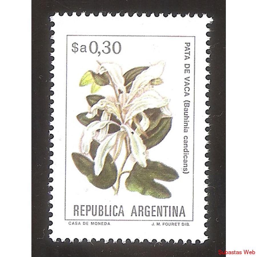 ARGENTINA 1983(1411a) FLORES: PATA DE VACA FLUORESCENTE MINT