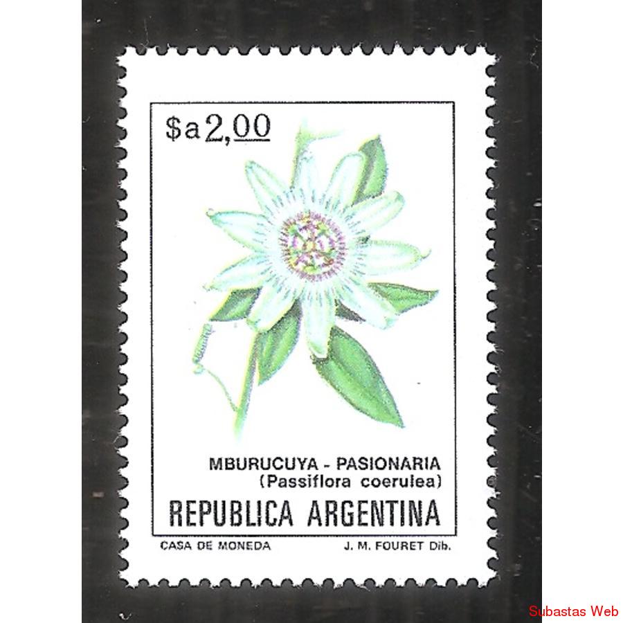 ARGENTINA 1983(1416b) FORES; MBURUCUYA FLUORESCENTE