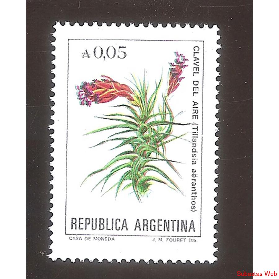 ARGENTINA 1985(1528) FLORES: CLAVEL DEL AIRE FLUORESCENTE MI