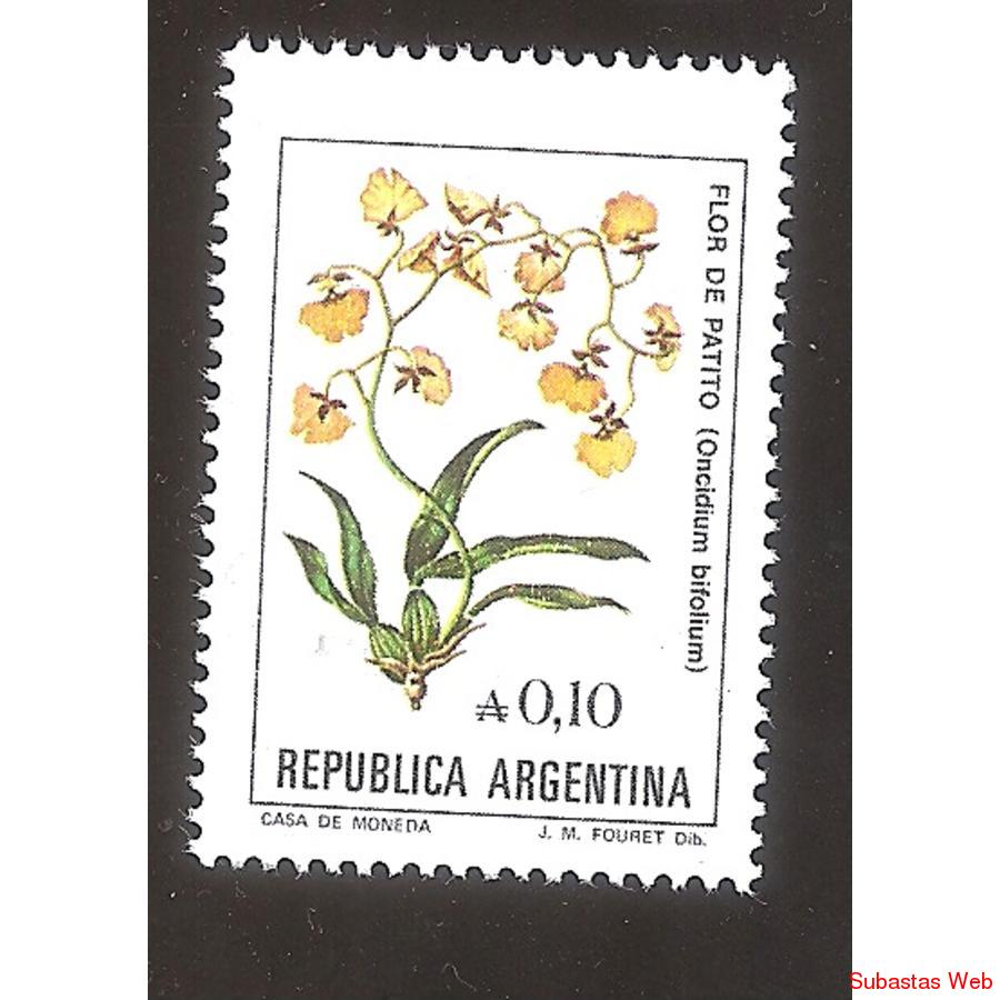 ARGENTINA 1985(1530) FLORES: FLOR DE PATITO FLUORESCENTE MIN