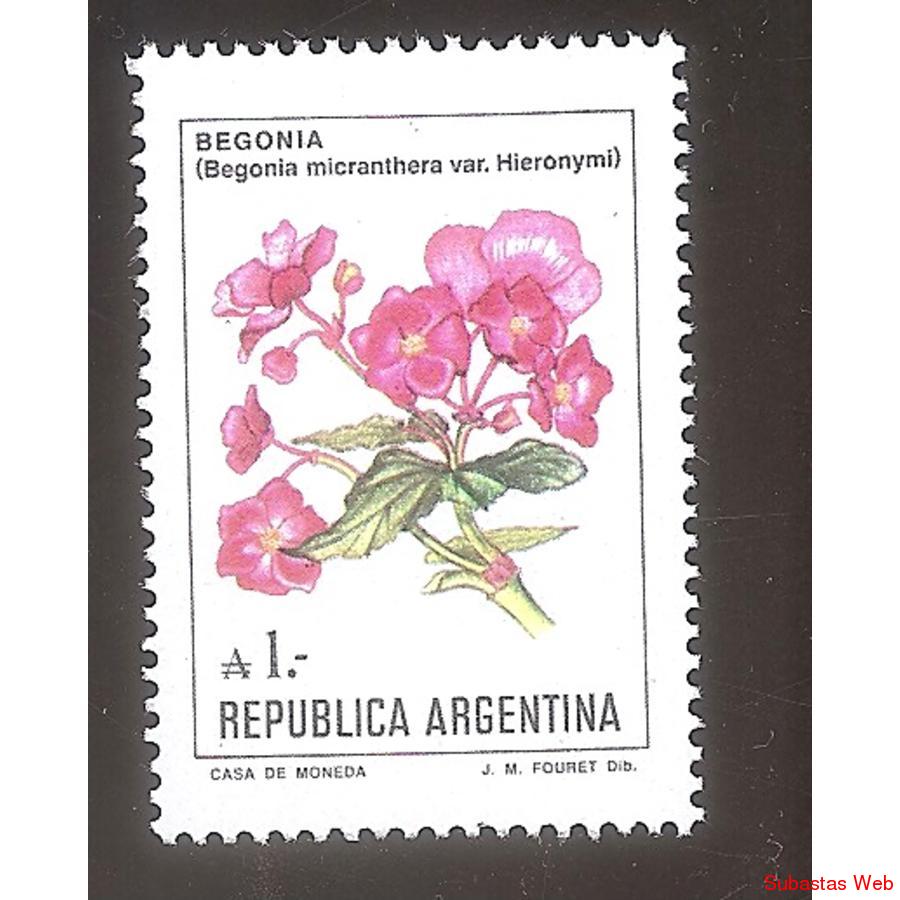 ARGENTINA 1985(1534)  FLORES: BEGONIA