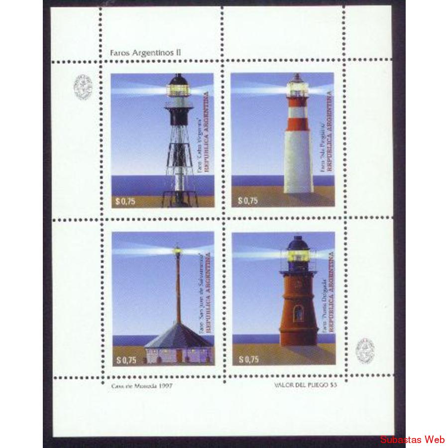 ARGENTINA 1997(BLOCK M78) FAROS ARGENTINOS II