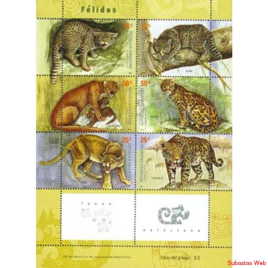 ARGENTINA 2001(BLOCK 101) FELINOS