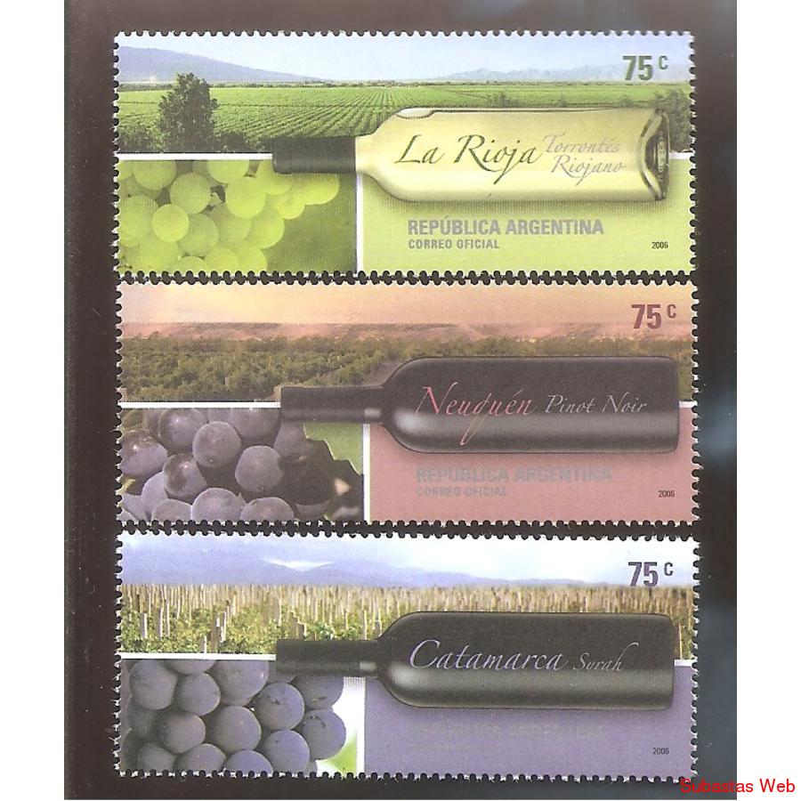 ARGENTINA 2006(2836-38) TURISMO II: VINOS ARGENTINOS
