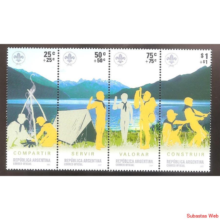 ARGENTINA 2007(2885-88) CENTENARIO DEL MOVIMIENTO SCOUT