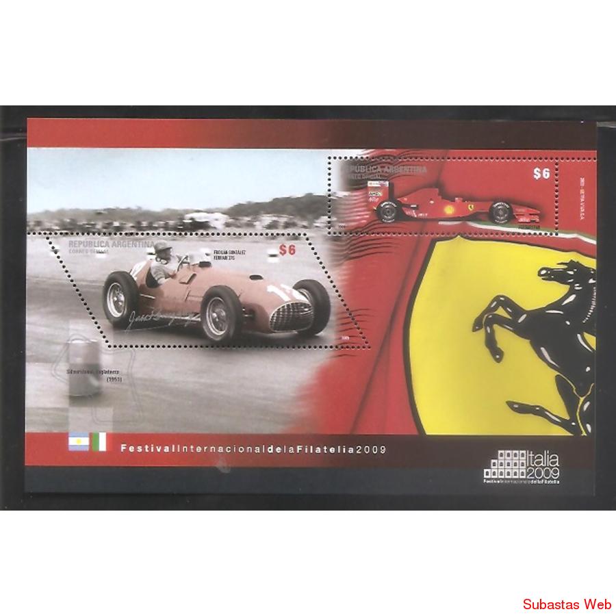 ARGENTINA 2009(BLOCK GJ:HB208) FESTIVAL FILATELICO ITALIA 20