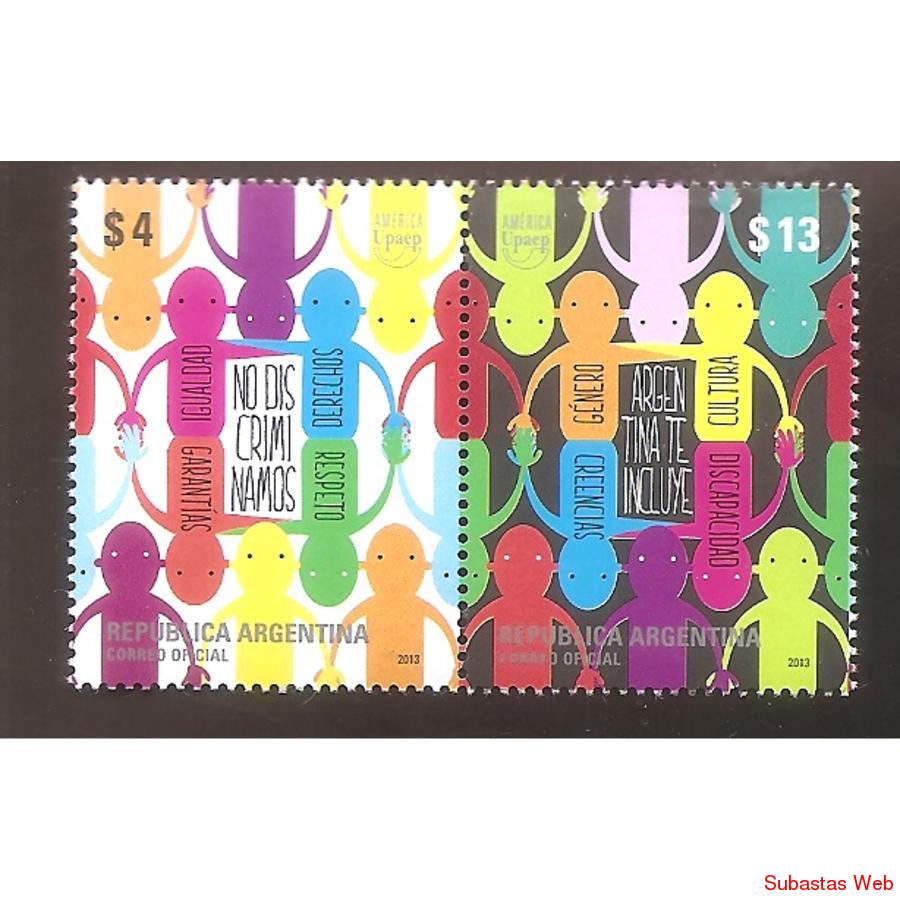 ARGENTINA 2013(GJ3994-95) LUCCHA CONTRA LA DISCRIMINACION