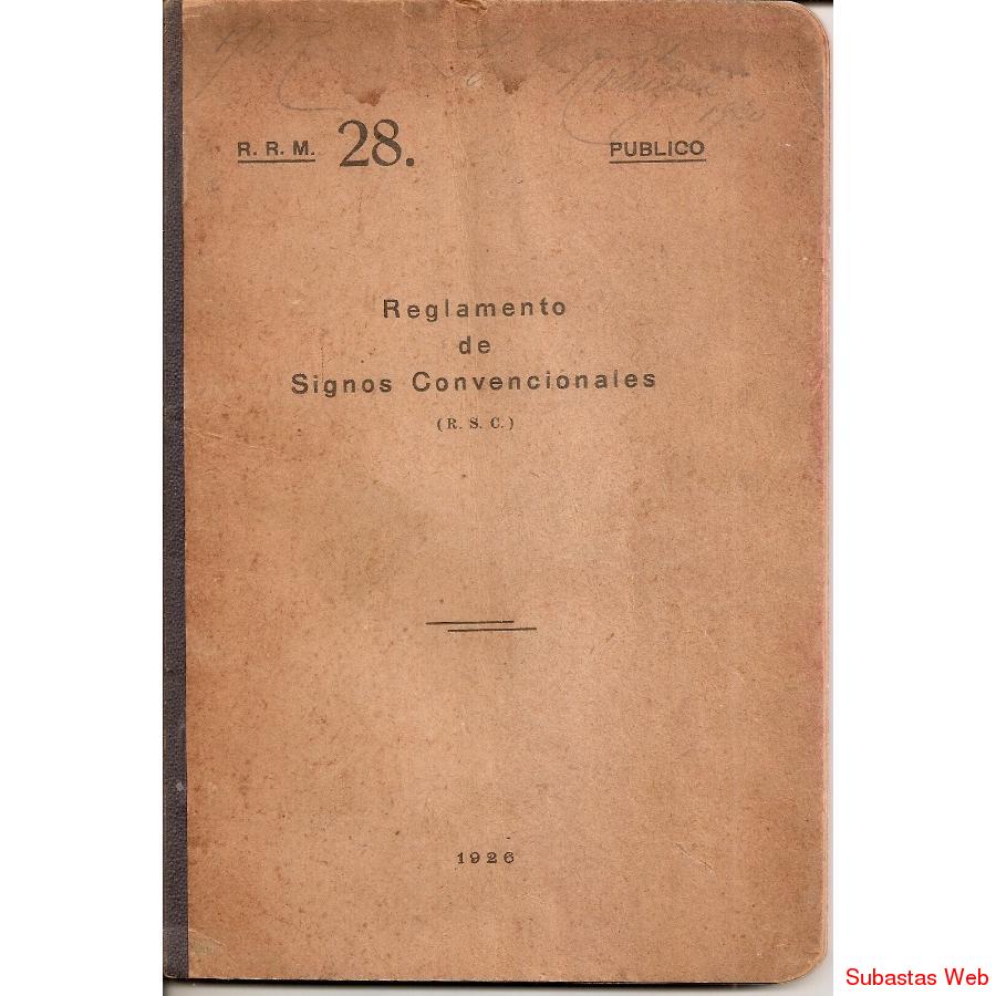 Libro Reglamento De Signos Convencionales 1926 Ejercito Arg.