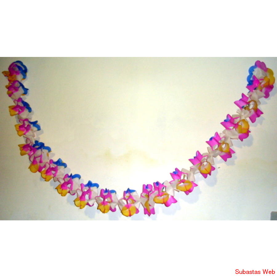 guirnaldas de papel lote x 12 unidades x 1,40mts. FLOR