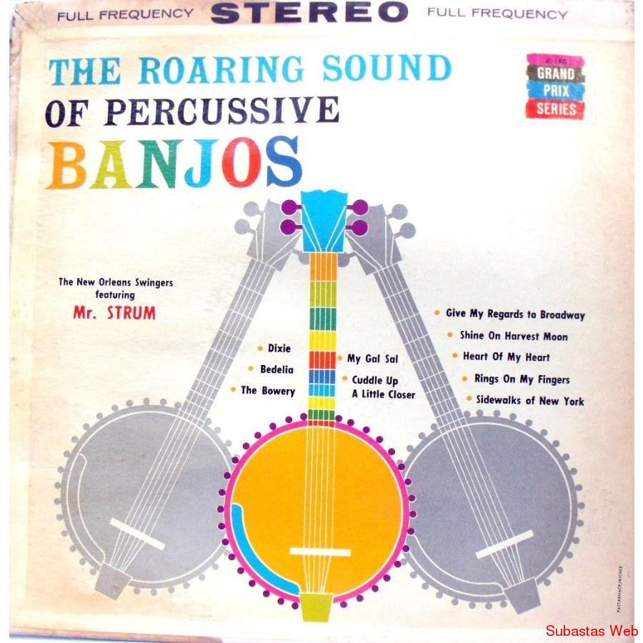 Disco Vinilo LP. Percusion Banjos USA.1960 Stereo Unico
