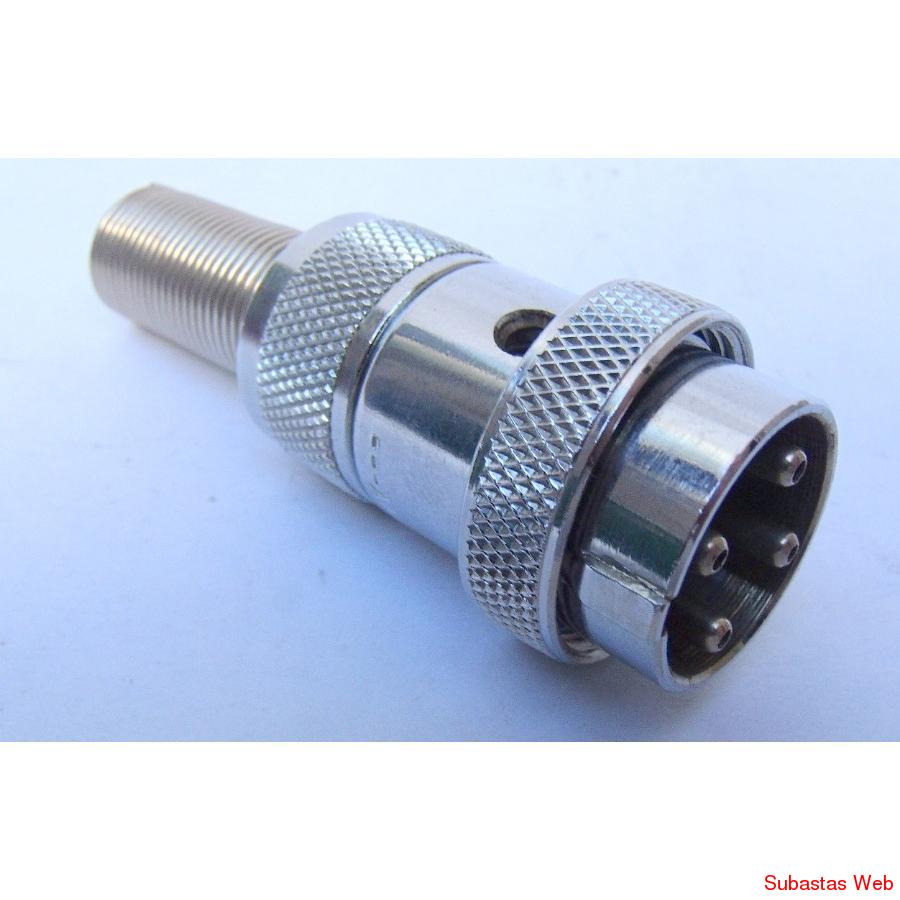 Conectores Amphenol USA Metalicos a Rosca Cromados 4 Vias
