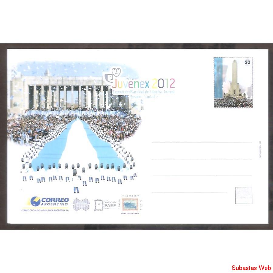 ARGENTINA 2012 ENTERO  230  EXPOSICION JUVENEX  2012