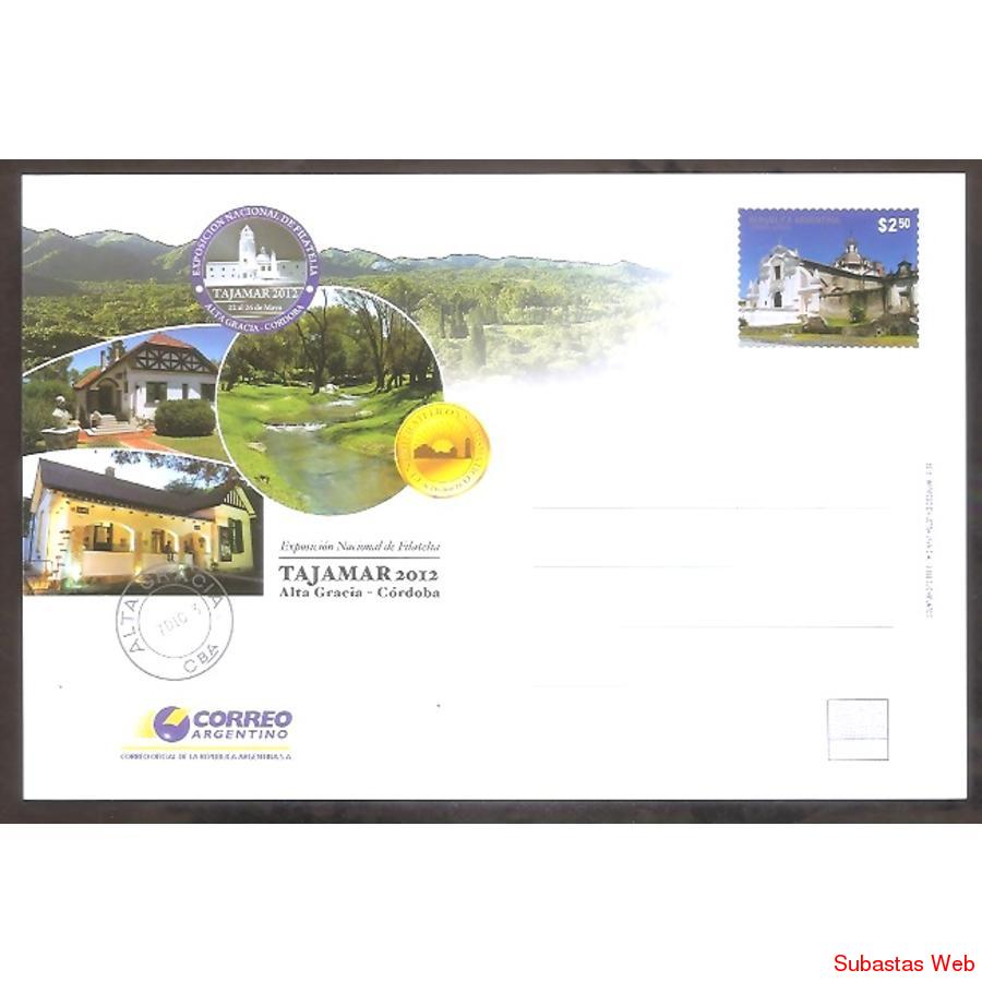 ARGENTINA 2012 ENTERO 228 EXPOSICION  FILATELICA TAJAMAR 201