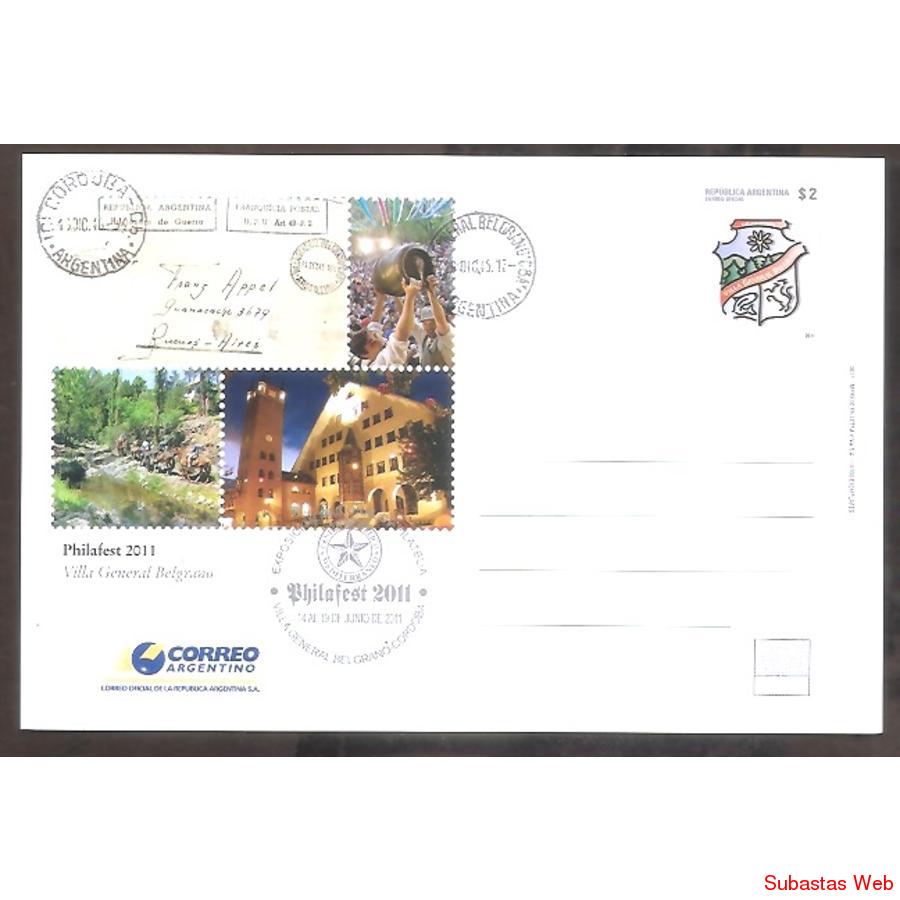 ARGENTINA 2011 ENTERO 223  PHILAFEST 2011