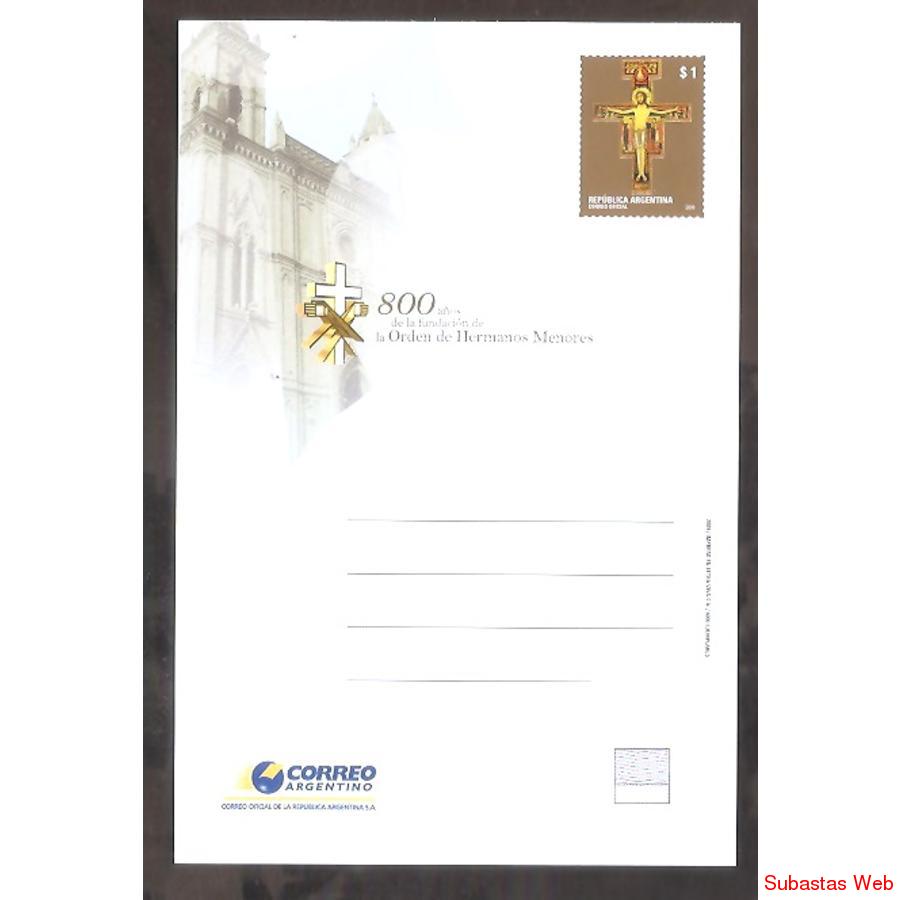 ARGENTINA 2009 ENTERO 207  ORDEN DE LOS HERMANOS MENORES