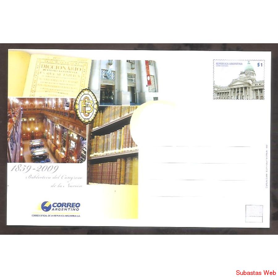 ARGENTINA 2009  ENTERO 199 BICLIOTECA DEL CONGRESO NACIONAL