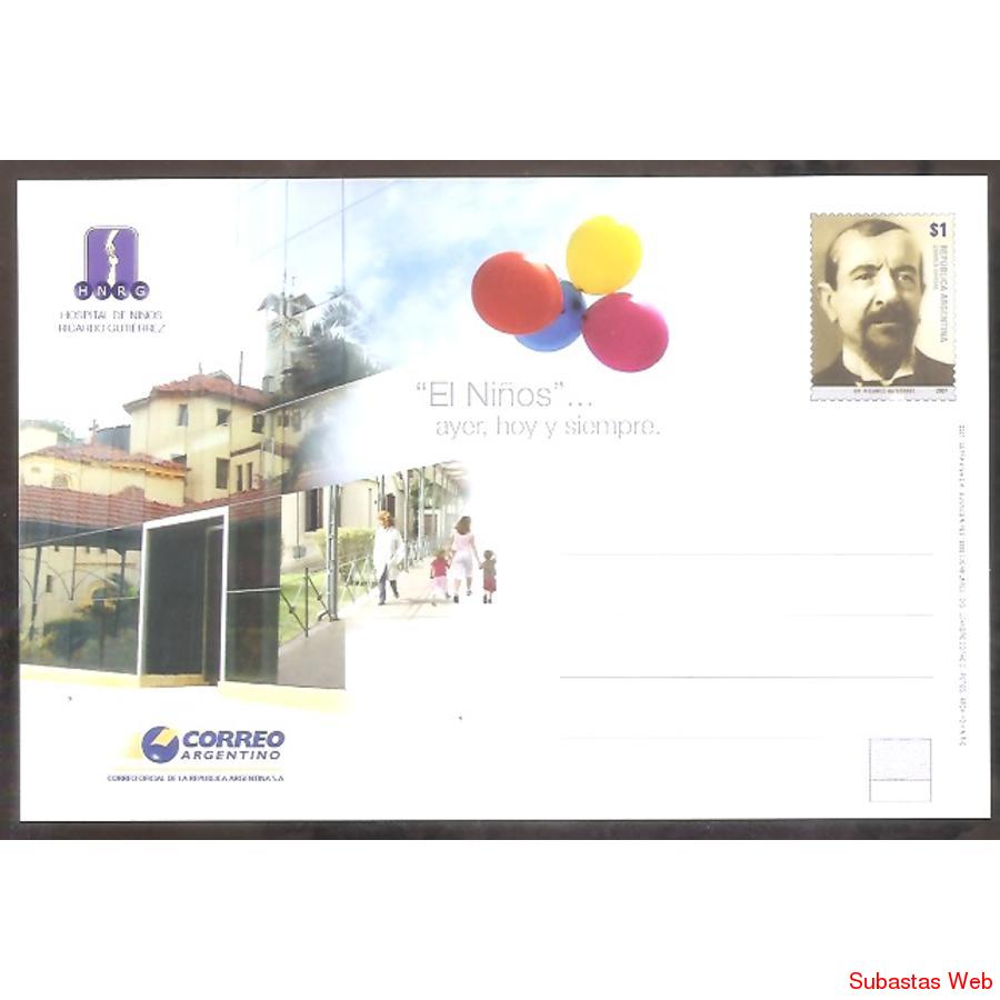ARGENTINA  2007 ENTERO 188 HOSPITAL DE NIÑOS GUTIERREZ