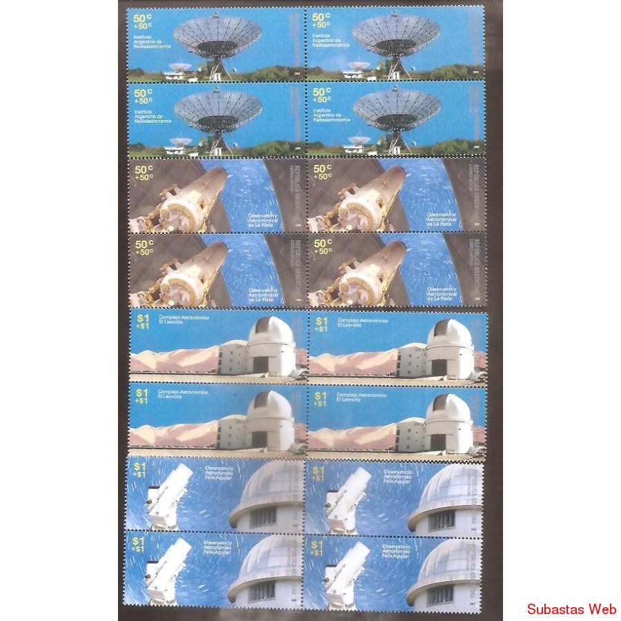 ARGENTINA 2009 CUADRITO GJ3757-60 OBSERVATORIOS ASTRONOMICOS