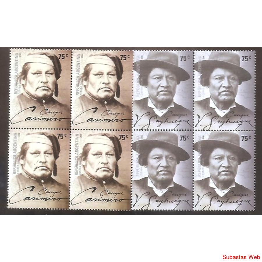 ARGENTINA 2006 CUADRITOS MT2849-50 CACIQUES ARGENTINOS