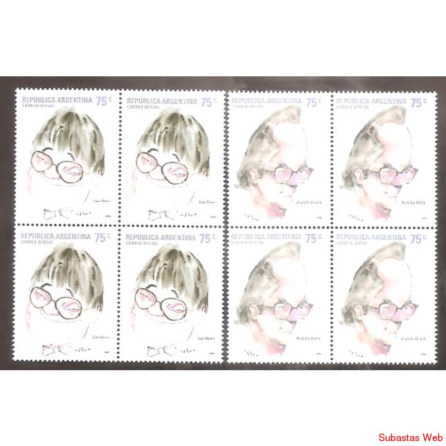 ARGENTINA 2006 CUADRITOS MT2809-10 PERSONALIDADES II