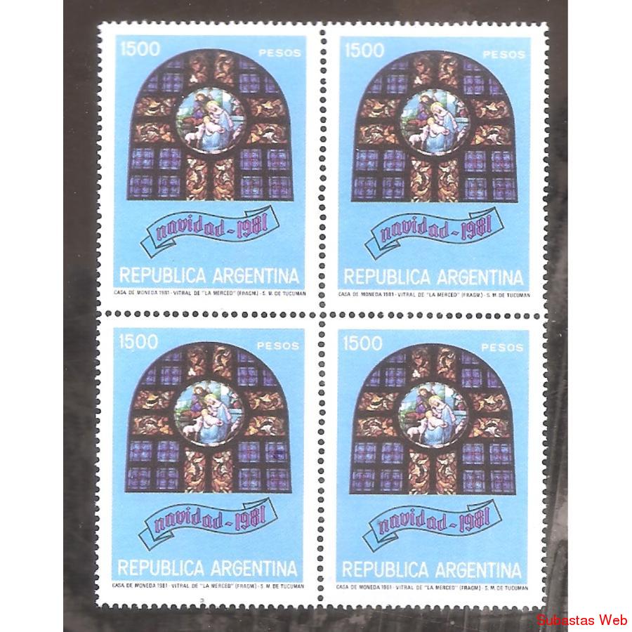 ARGENTINA 1981 CUADRITO  MT1322  NAVIDAD   MINT