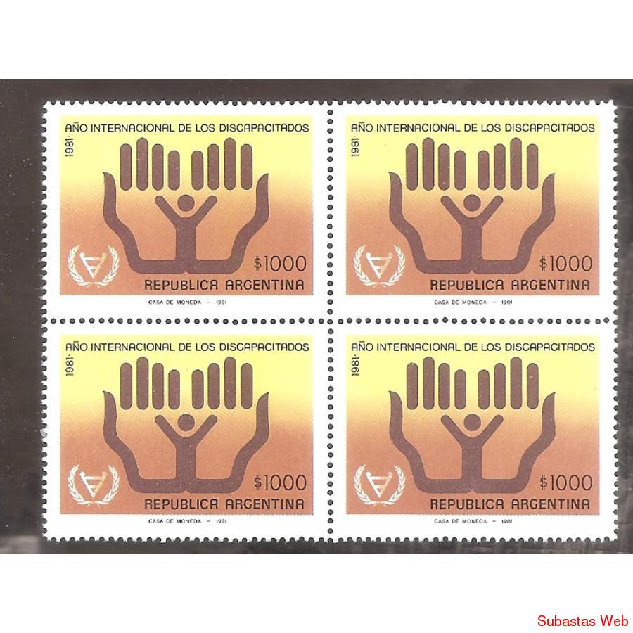 ARGENTINA 1981 CUADRITO MT1308  AÑO DE LOS DISCAPACITADOS