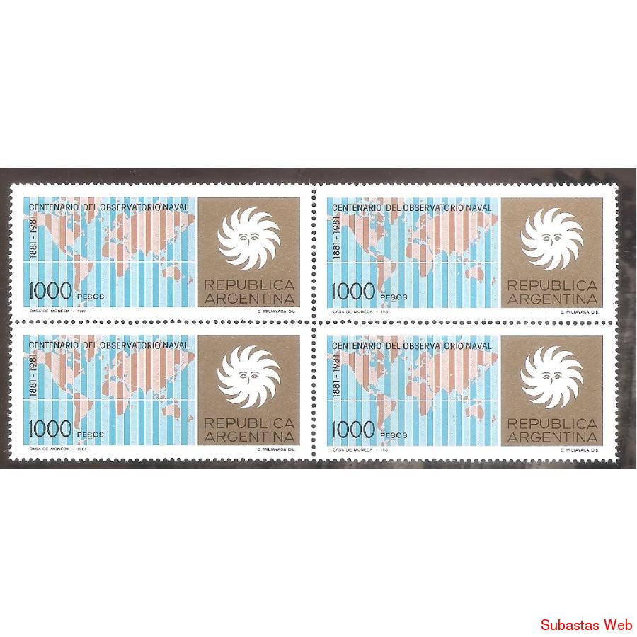 ARGENTINA 1981 CUADRITO MT1303 OBSERVATORIO NAVAL